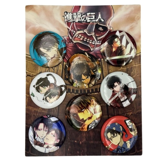 Attack on Titan Pin Badge Pack (8 pcs.) - Design 1