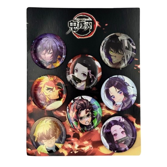 Demon Slayer Pin Badge Pack (8 pcs.) - Design 1