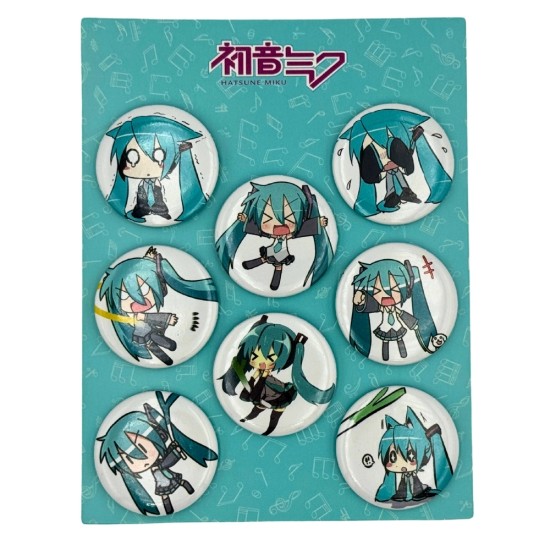 Hatsune Miku Pin Badge Pack (8 pcs.) - Design 1