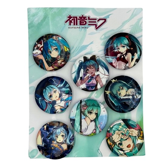 Hatsune Miku Pin Badge Pack (8 pcs.) - Design 2 - Piespraude