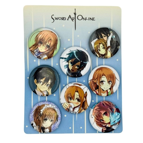 Sword Art Online Pin Badge Pack (8 pcs.) - Design 1