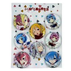 Re:Zero Pin Badge Pack (8 pcs.) - Design 1