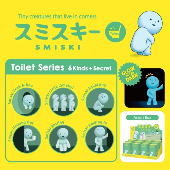 Smiski (Toilet Series) Blind Box Glow in the Dark Random Figure - Plastmasas figūriņa spīd tumsā