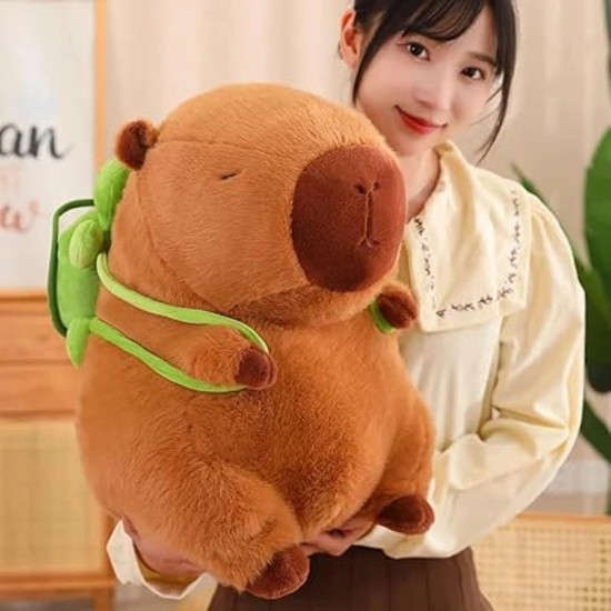Capybara Plush Toy 50cm - Коричневый Капибара with Turtle Backpack - Плюшевая игрушка