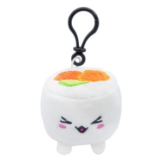 Joy Toy Plushi Plush Keychain 7cm - Uramaki Sushi with Salmon - Plīša atslēgu piekarīņš