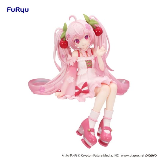 Furyu Hatsune Miku Noodle Stopper Figure 14cm - Sakura Miku 2025 - Plastic figure
