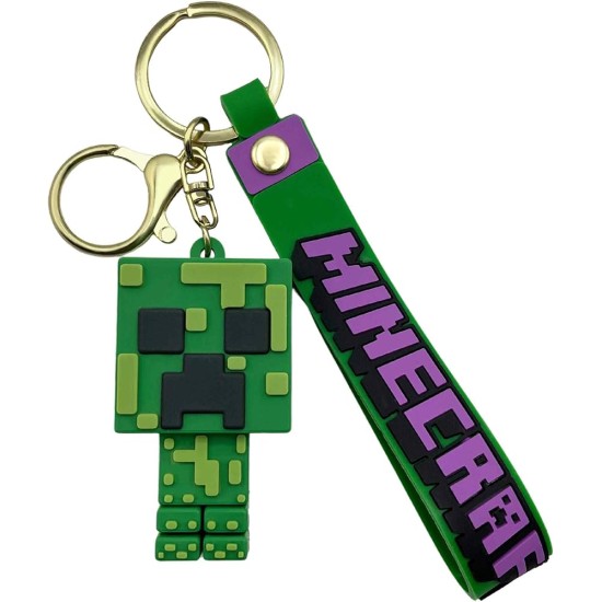 3D Silicone Keychain - Minecraft Design 6 - Silikona atslēgu piekariņš