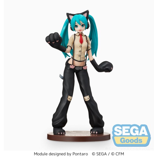 Sega Hatsune Miku Project DIVA Arcade Future Tone SPM Ver. Kitty Cat Figure 23cm - Hatsune Miku - Plastmasas figūriņa