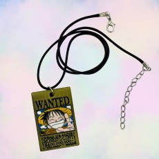 One Piece Metal Necklace - Wanted Monkey D.Luffy
