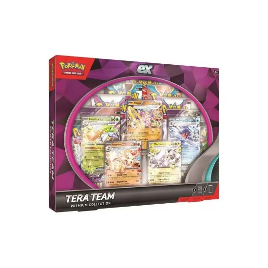 Pokemon Super Card Game TCG Trading Cards - Tera Team Premium Collection (9 Boosters) EN - Kāršu spēle