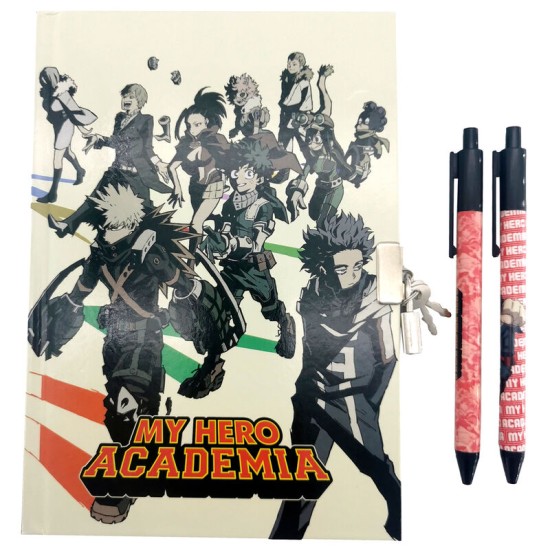 CYP Brands My Hero Academia Notebook / (2 pcs.) Pen Set - Komplekts klade / divas pildspalvas
