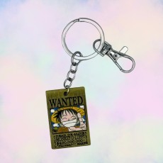 One Piece Metal Keychain - Wanted Monkey D.Luffy