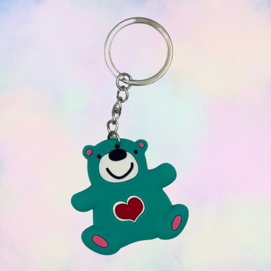 Bear Love Handmade Rubber Keychain - Bear
