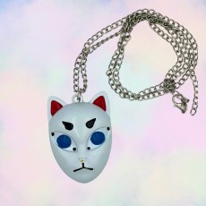 Demon Slayer Masks Explained Metal Necklace - Tomioka Kitsune