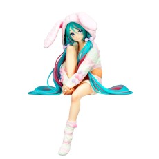 Furyu Hatsune Miku Noodle Stopper Ver. Rabbit Ear Hood Pajama Figure 14cm - Hatsune Miku - Plastic figure