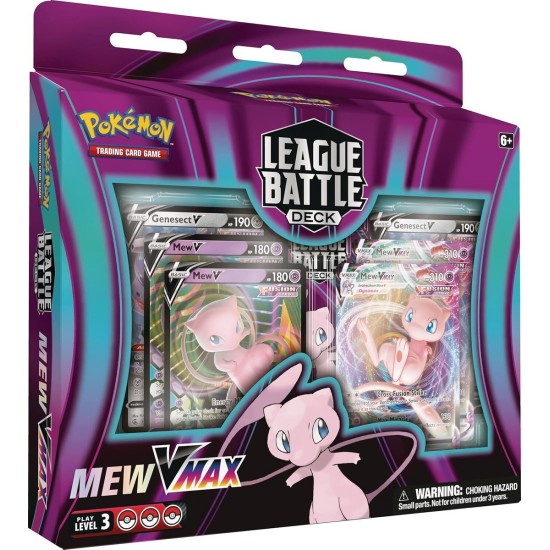 Pokemon Super Card Game TCG Trading Cards - Mew VMax Deck EN