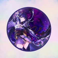 Genshin Impact Acrylic Collectible Token with Glitter - Design 1