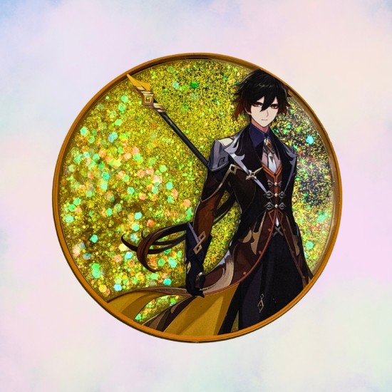 Genshin Impact Acrylic Collectible Token with Glitter - Design 3 - Akrila kolekcijas žetons ar spīdumiem