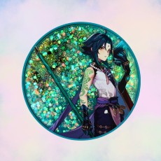Genshin Impact Acrylic Collectible Token with Glitter - Design 5