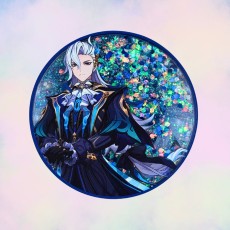 Genshin Impact Acrylic Collectible Token with Glitter - Design 6