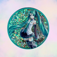 Hatsune Miku Acrylic Collectible Token with Glitter - Design 3