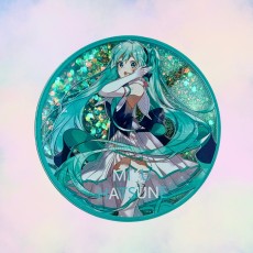 Hatsune Miku Acrylic Collectible Token with Glitter - Design 5