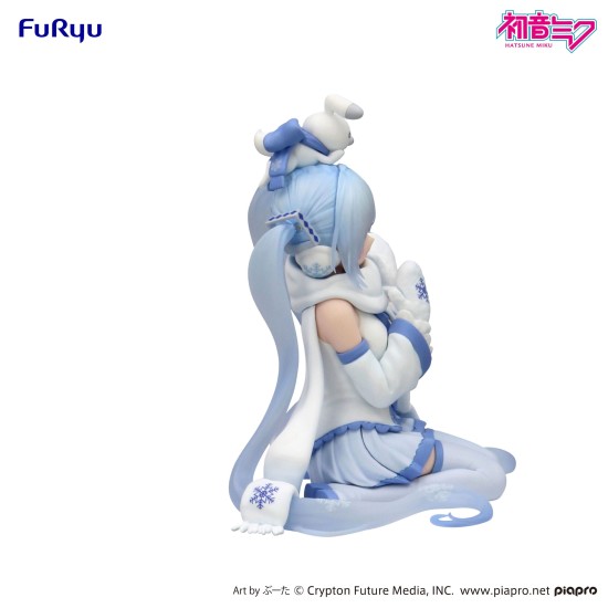 Furyu Hatsune Miku Noodle Stopper PVC Statue 10cm - Snow Miku Sky Town 10th Ver. - Plastic figure
