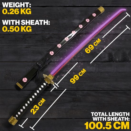 One Piece Sturdy Plastic with LED Zoro's Shuusui Sword 100cm - Katana