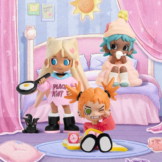 Pop Mart Lil Peach Riot Sleepover Blind Box Figure - Plastmasas figūriņa