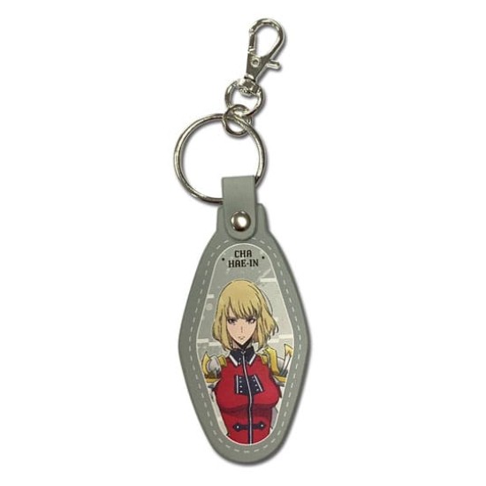 GEE Solo Leveling Leather Keychain - Cha Hae-In - Ādas atslēgu piekariņš