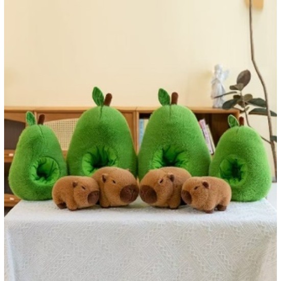 Capybara Avocado Plush Toy 45cm - Brown Capybara Avocado - Plush toy
