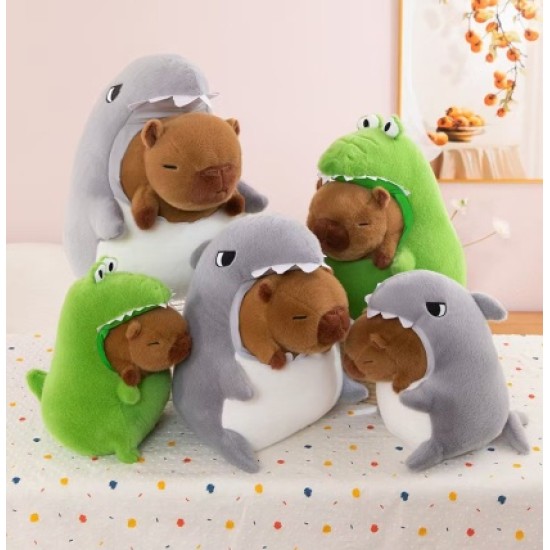 Capybara Shark Plush Toy 40cm - Коричневый Капибара Акула - Плюшевая игрушка