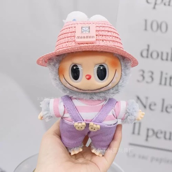 Fashion The Monsters Dress Clothes – Lavandas romperis ar salmu cepuri – Apģērbs Labubu