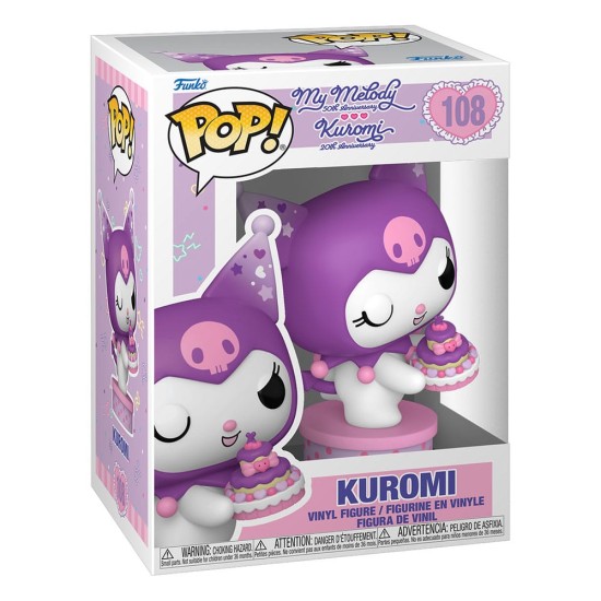 Funko POP! Hello Kitty and Friends Figure 9cm - Kuromi with Cake (20th Anniversary) (108) - Vinyl figure