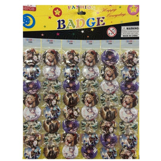 Genshin Impact Assorted Pin Badge 42mm (1 pcs.) - Piespraude