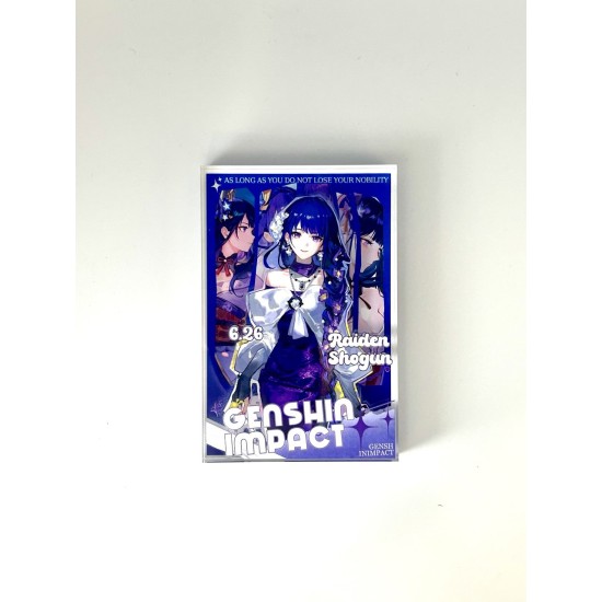 Genshin Impact Acrylic Image with Hero 12 x 8cm - Raiden Shogun - Akrila attēls ar varoni