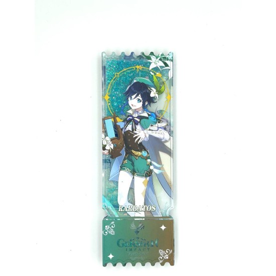Genshin Impact Acrylic Bookmark with Hero 18 x 6cm - Rarbatos - Akrila grāmatzīme