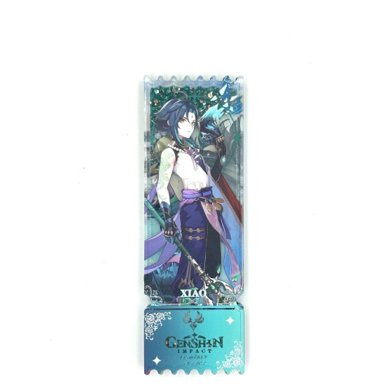 Genshin Impact Acrylic Bookmark with Hero 18 x 6cm - Xiao - Akrila grāmatzīme