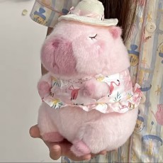 Capybara Plush Toy 42cm - Pink Capybara on Holiday - Plush toy