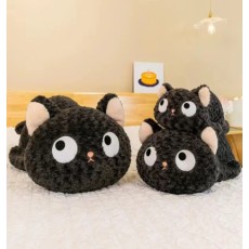 Kawaii Animal Lying Black Cat Plush Toy 50cm - Лежащий Чёрный Кот - Плюшевая игрушка