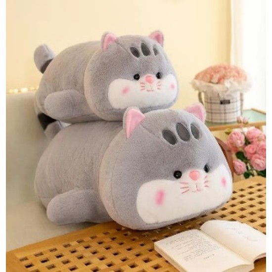 Kawaii Animal Gray Cat 90cm Plush Toy