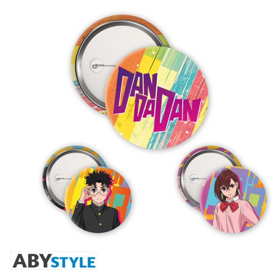 ABYstyle Dandadan Pin Badge Pack (3 pcs.) - Momo & Okarun