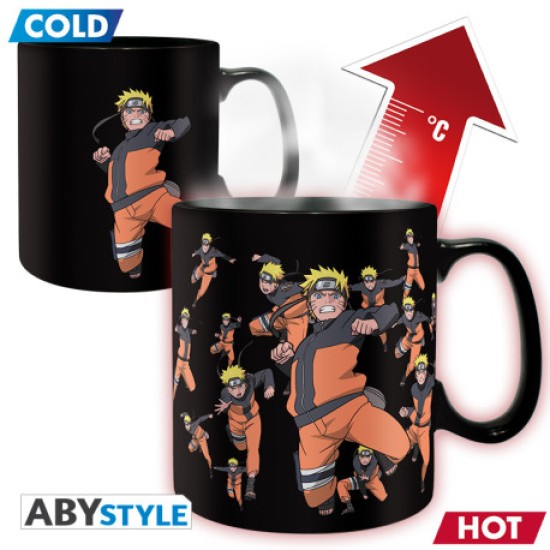 ABYstyle Naruto Shippuden Heat Change Ceramic Mug 460ml - Multicloning - Krūze
