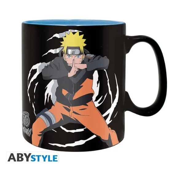 POSTER - NARUTO Shippuden - Naruto & Emblème Konoha - 52 x 38 cm