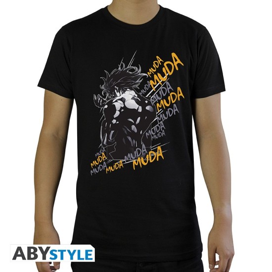 ABYstyle Jojo's Bizzare Adventure Muda T-shirt - L izmērs / Melns - Vīriešu kokvilnas T-krekls