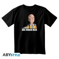 ABYstyle One-Punch Man Saitama Fun T-shirt - XL size / Black - Men's cotton T-shirt
