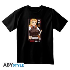 ABYstyle Demon Slayer Rengoku T-shirt - S size / Black - Unisex cotton T-shirt