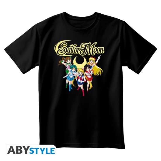 ABYstyle Sailor Moon Sailor Guardians T-shirt - M izmērs / Melns - Uniseks kokvilnas T-krekls