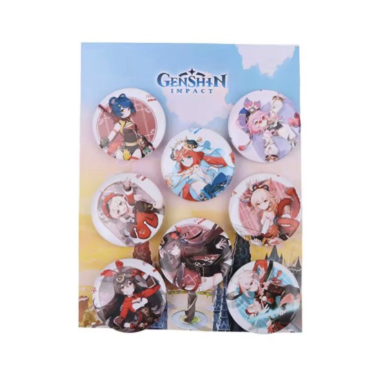 Genshin Impact Pin Badge Pack (8 pcs.) - Design 2