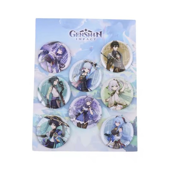 Genshin Impact Pin Badge Pack (8 pcs.) - Design 3